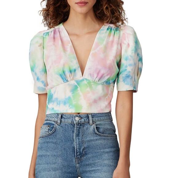 Amanda Uprichard Tops - Amanda Uprichard Babydoll Fairy Crop Women Shirt Small Ethereal Whimsy Coquette